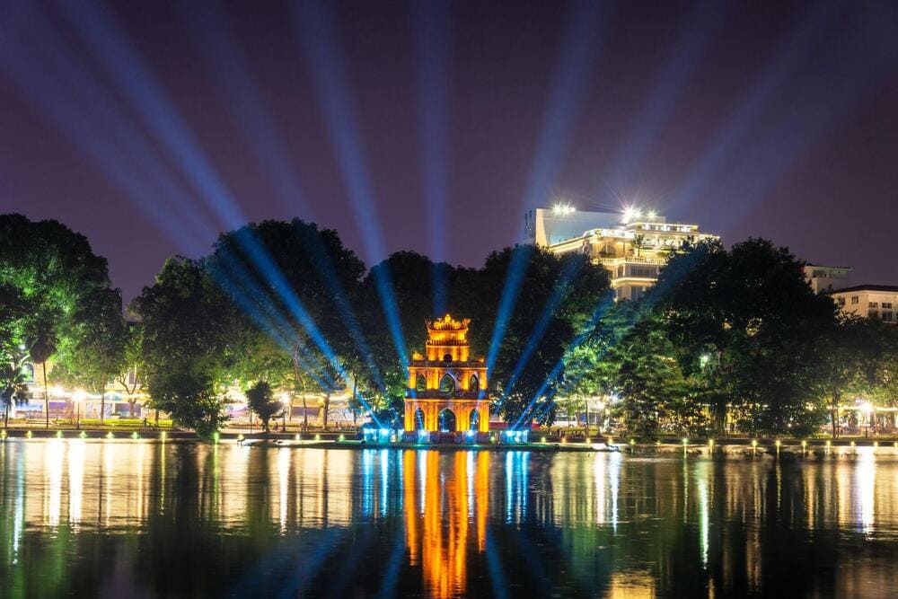 Hoan Kiem Lake is a peaceful cultural landmark in the heart of Hanoi, known for its scenic beauty and legendary tales